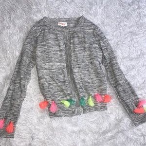 Cat & Jack Girls Cardigan Tassel Sweater